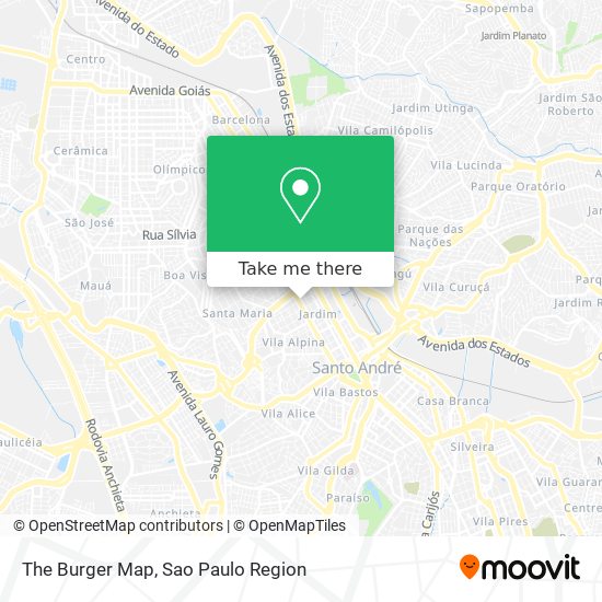 Mapa The Burger Map