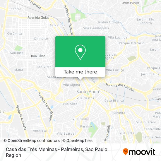 Casa das Três Meninas - Palmeiras map