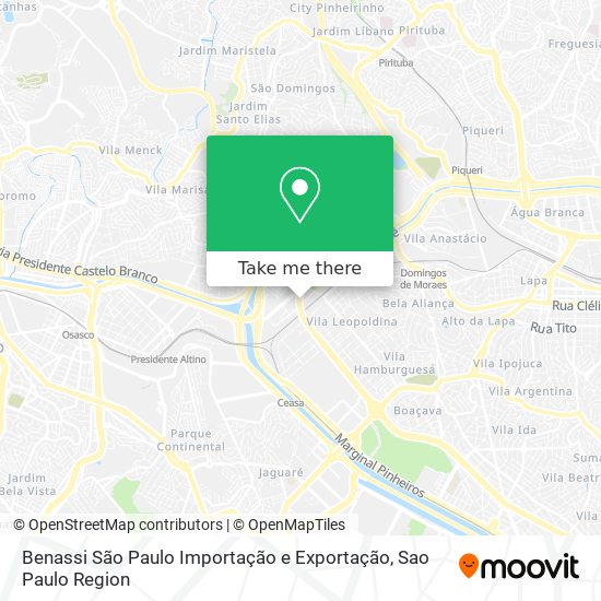 Benassi São Paulo Importação e Exportação map