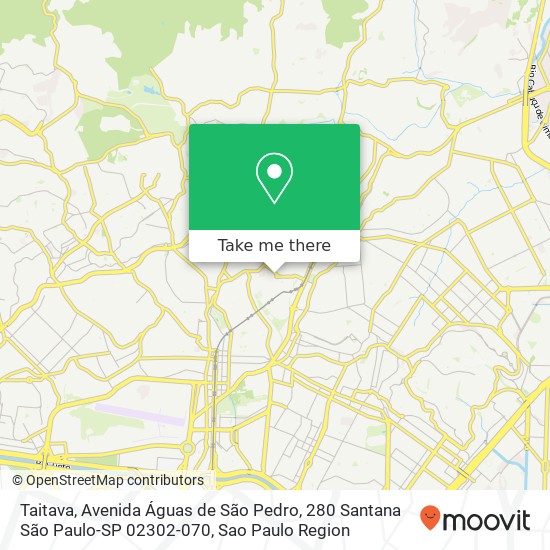Mapa Taitava, Avenida Águas de São Pedro, 280 Santana São Paulo-SP 02302-070
