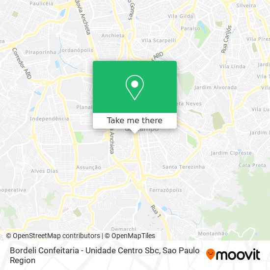 Bordeli Confeitaria - Unidade Centro Sbc map