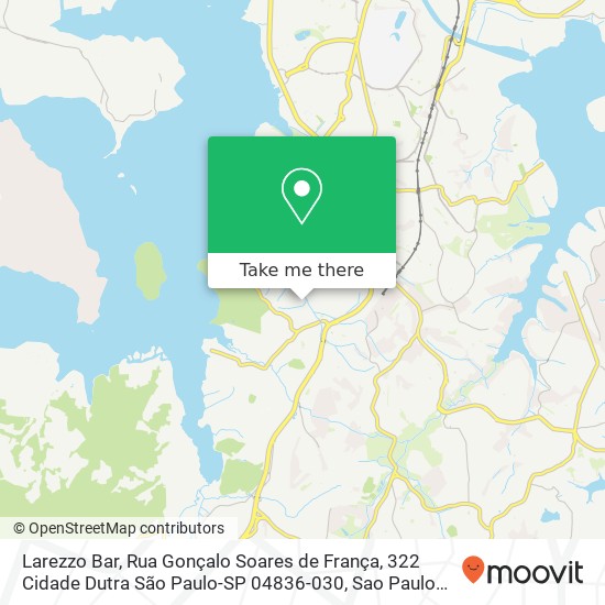 Mapa Larezzo Bar, Rua Gonçalo Soares de França, 322 Cidade Dutra São Paulo-SP 04836-030