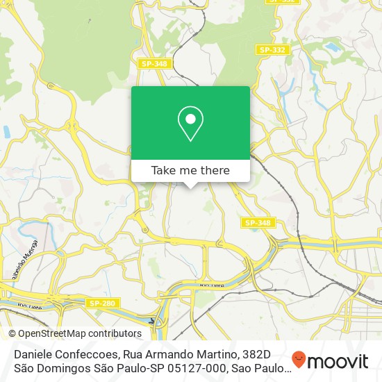 Mapa Daniele Confeccoes, Rua Armando Martino, 382D São Domingos São Paulo-SP 05127-000