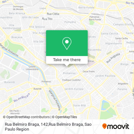 Mapa Rua Belmiro Braga, 142,Rua Belmiro Braga