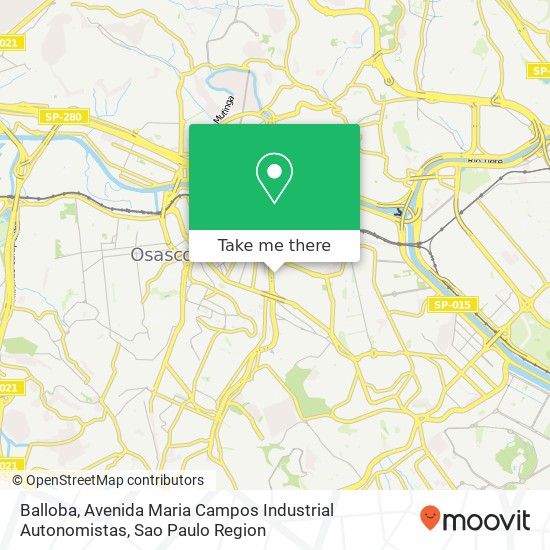 Mapa Balloba, Avenida Maria Campos Industrial Autonomistas