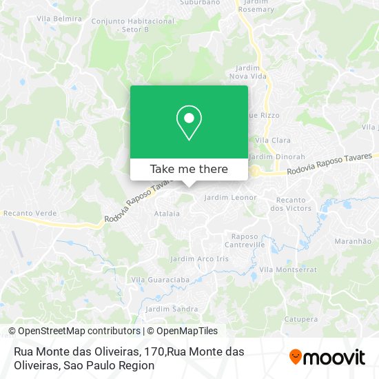 Rua Monte das Oliveiras, 170,Rua Monte das Oliveiras map