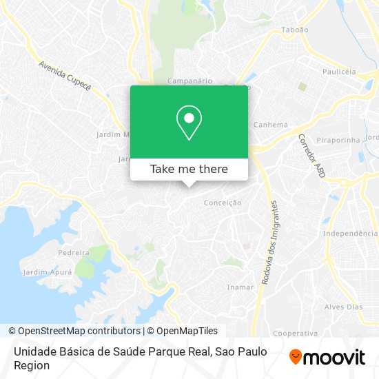 Mapa Unidade Básica de Saúde Parque Real