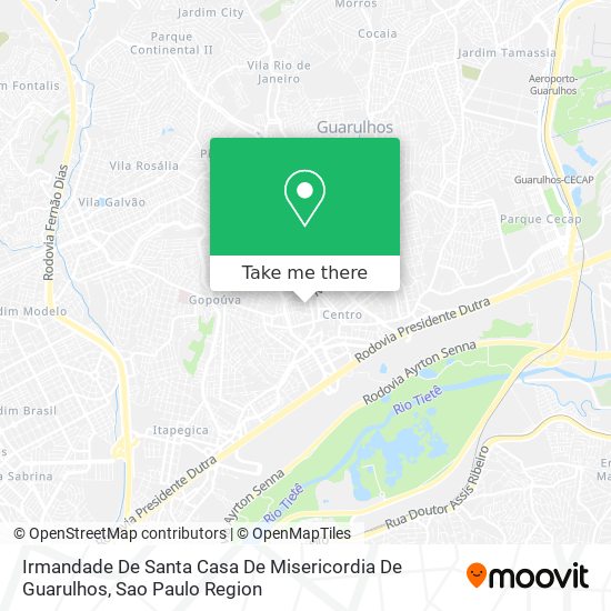 Mapa Irmandade De Santa Casa De Misericordia De Guarulhos