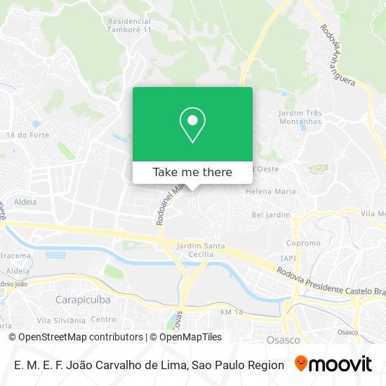 Mapa E. M. E. F. João Carvalho de Lima