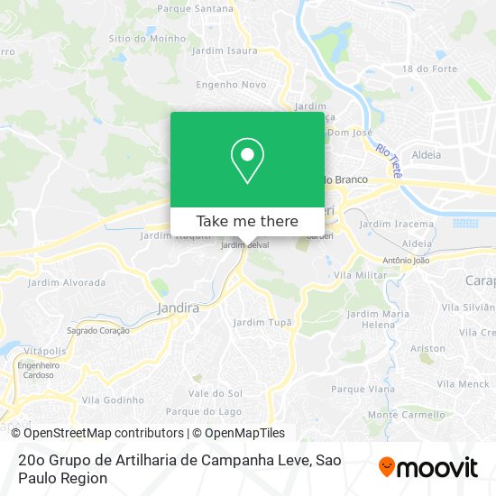 20o Grupo de Artilharia de Campanha Leve map