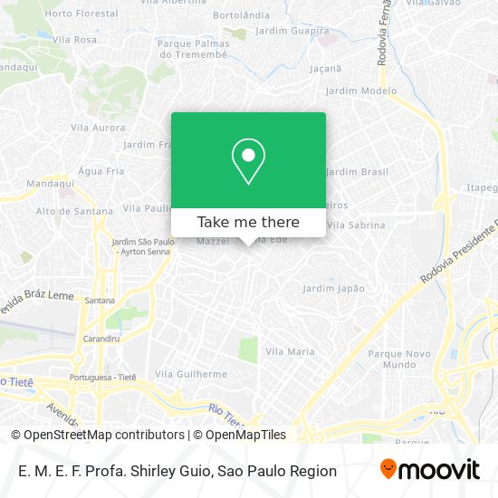 E. M. E. F. Profa. Shirley Guio map