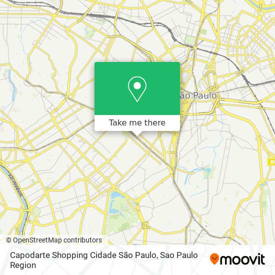 Mapa Capodarte Shopping Cidade São Paulo