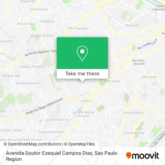 Mapa Avenida Doutor Ezequiel Campos Dias