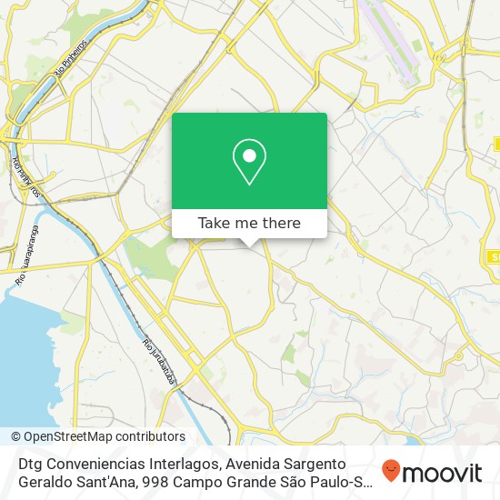 Mapa Dtg Conveniencias Interlagos, Avenida Sargento Geraldo Sant'Ana, 998 Campo Grande São Paulo-SP 04674-225