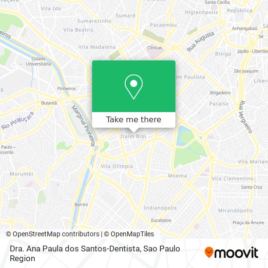 Dra. Ana Paula dos Santos-Dentista map