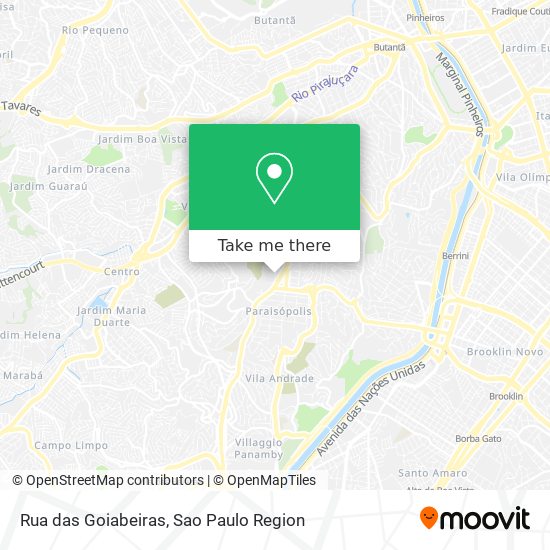 Rua das Goiabeiras map