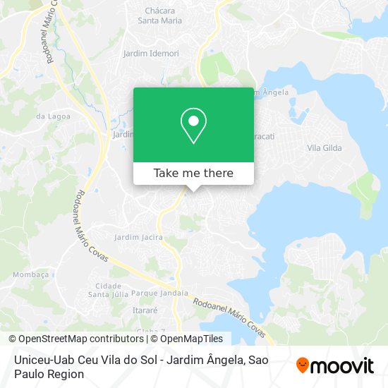 Mapa Uniceu-Uab Ceu Vila do Sol - Jardim Ângela