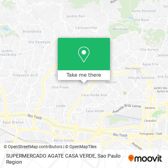SUPERMERCADO AGATE CASA VERDE map