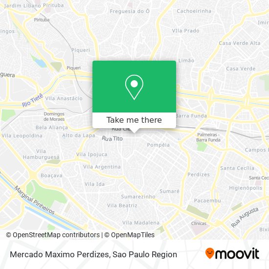 Mapa Mercado Maximo Perdizes