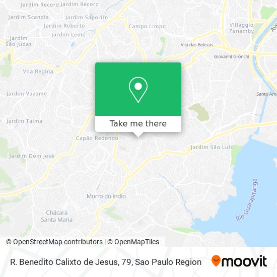 R. Benedito Calixto de Jesus, 79 map