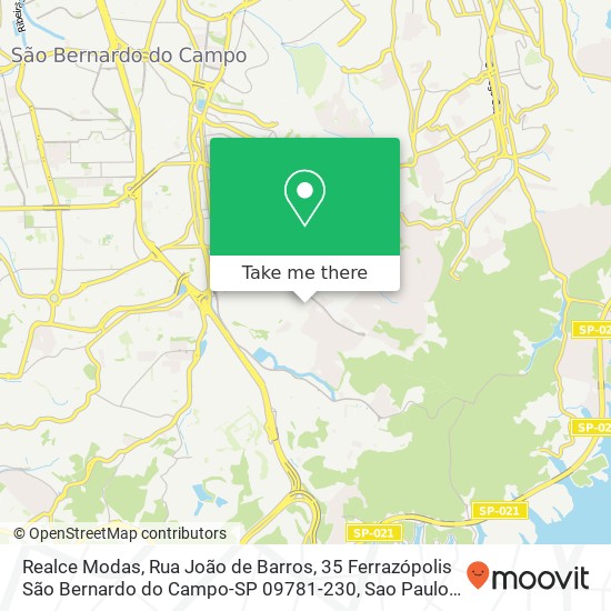 Realce Modas, Rua João de Barros, 35 Ferrazópolis São Bernardo do Campo-SP 09781-230 map