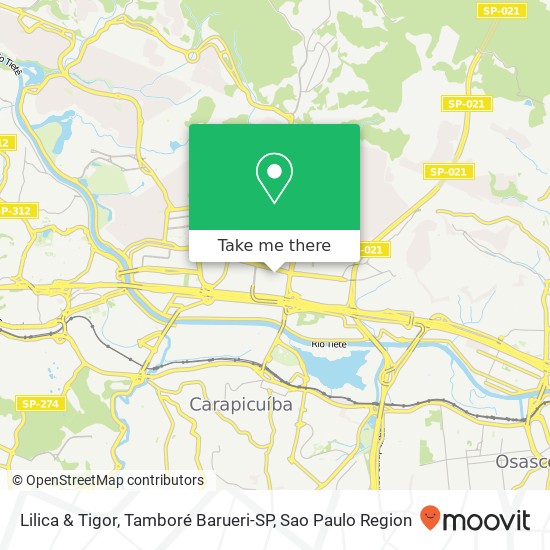 Mapa Lilica & Tigor, Tamboré Barueri-SP