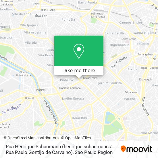 Mapa Rua Henrique Schaumann (henrique schaumann / Rua Paulo Gontijo de Carvalho)