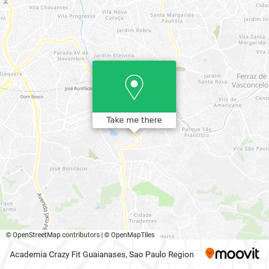 Academia Crazy Fit Guaianases map