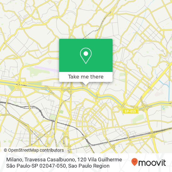 Mapa Milano, Travessa Casalbuono, 120 Vila Guilherme São Paulo-SP 02047-050