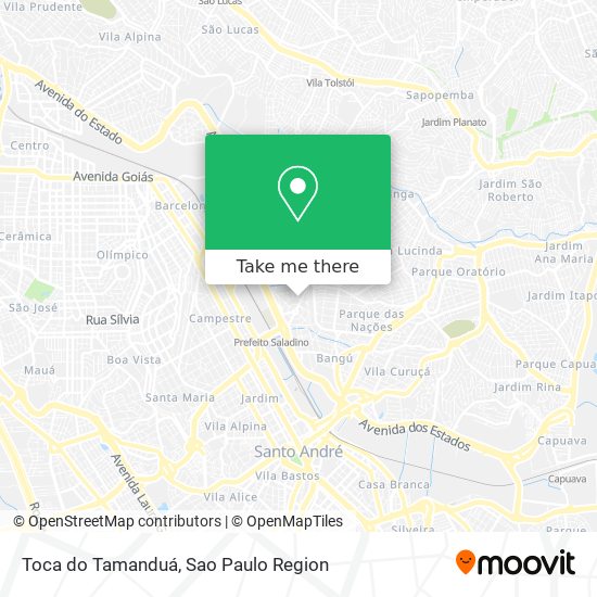 Toca do Tamanduá map