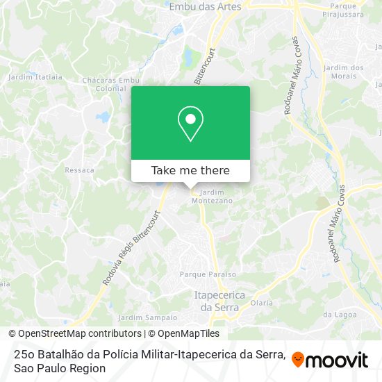 25o Batalhão da Polícia Militar-Itapecerica da Serra map