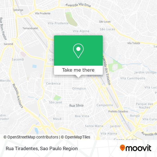 Rua Tiradentes map