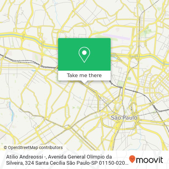 Atilio Andreossi -, Avenida General Olímpio da Silveira, 324 Santa Cecília São Paulo-SP 01150-020 map