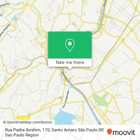 Mapa Rua Padre Ibrahim, 170, Santo Amaro São Paulo-SP