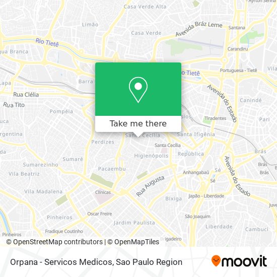 Orpana - Servicos Medicos map