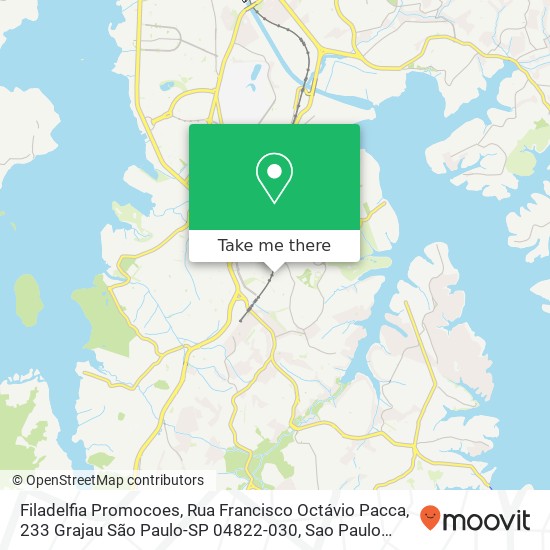 Mapa Filadelfia Promocoes, Rua Francisco Octávio Pacca, 233 Grajau São Paulo-SP 04822-030