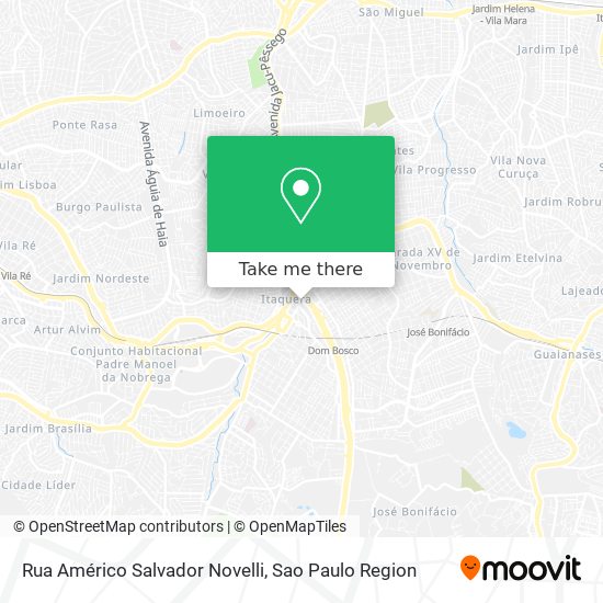 Mapa Rua Américo Salvador Novelli