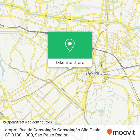 Mapa ampm, Rua da Consolação Consolação São Paulo-SP 01301-000