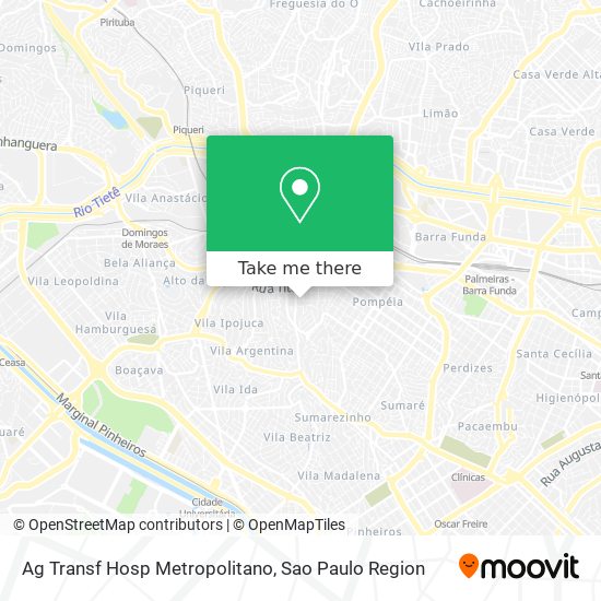 Ag Transf Hosp Metropolitano map