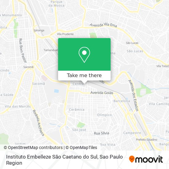 Mapa Instituto Embelleze São Caetano do Sul