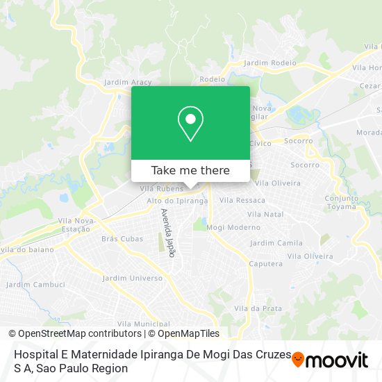 Mapa Hospital E Maternidade Ipiranga De Mogi Das Cruzes S A