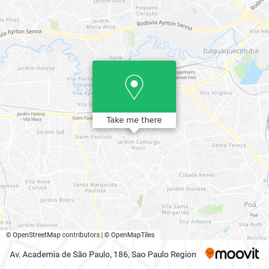 Av. Academia de São Paulo, 186 map