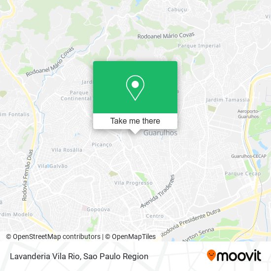 Mapa Lavanderia Vila Rio