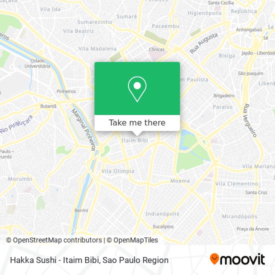 Hakka Sushi - Itaim Bibi map