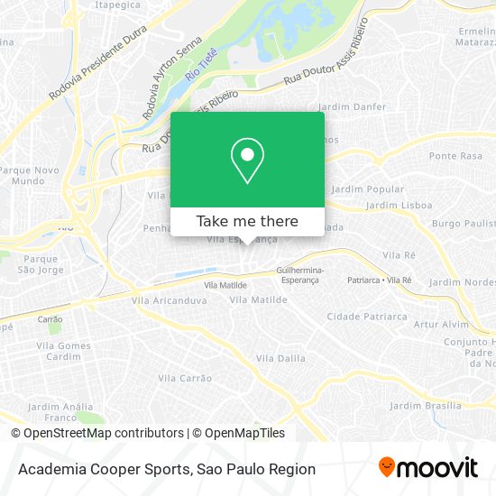 Academia Cooper Sports map