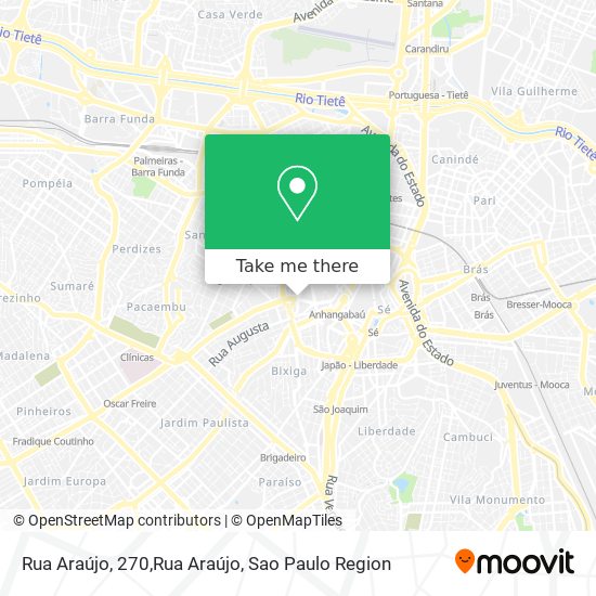 Mapa Rua Araújo, 270,Rua Araújo