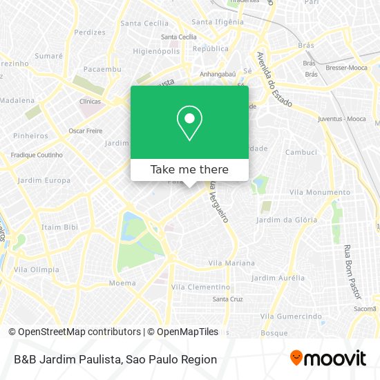 Mapa B&B Jardim Paulista