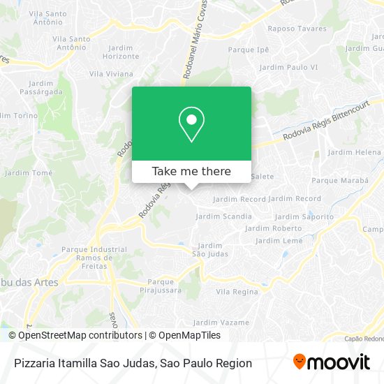 Mapa Pizzaria Itamilla Sao Judas