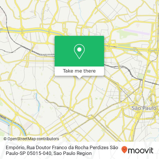 Mapa Empório, Rua Doutor Franco da Rocha Perdizes São Paulo-SP 05015-040