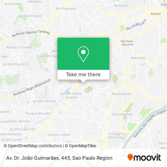 Mapa Av. Dr. João Guimarães, 445